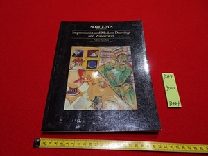 rarebookkyoto D224 Sotheby’ｓ Impressionist and Modern Drawings and Water colors NEWYORK　1987