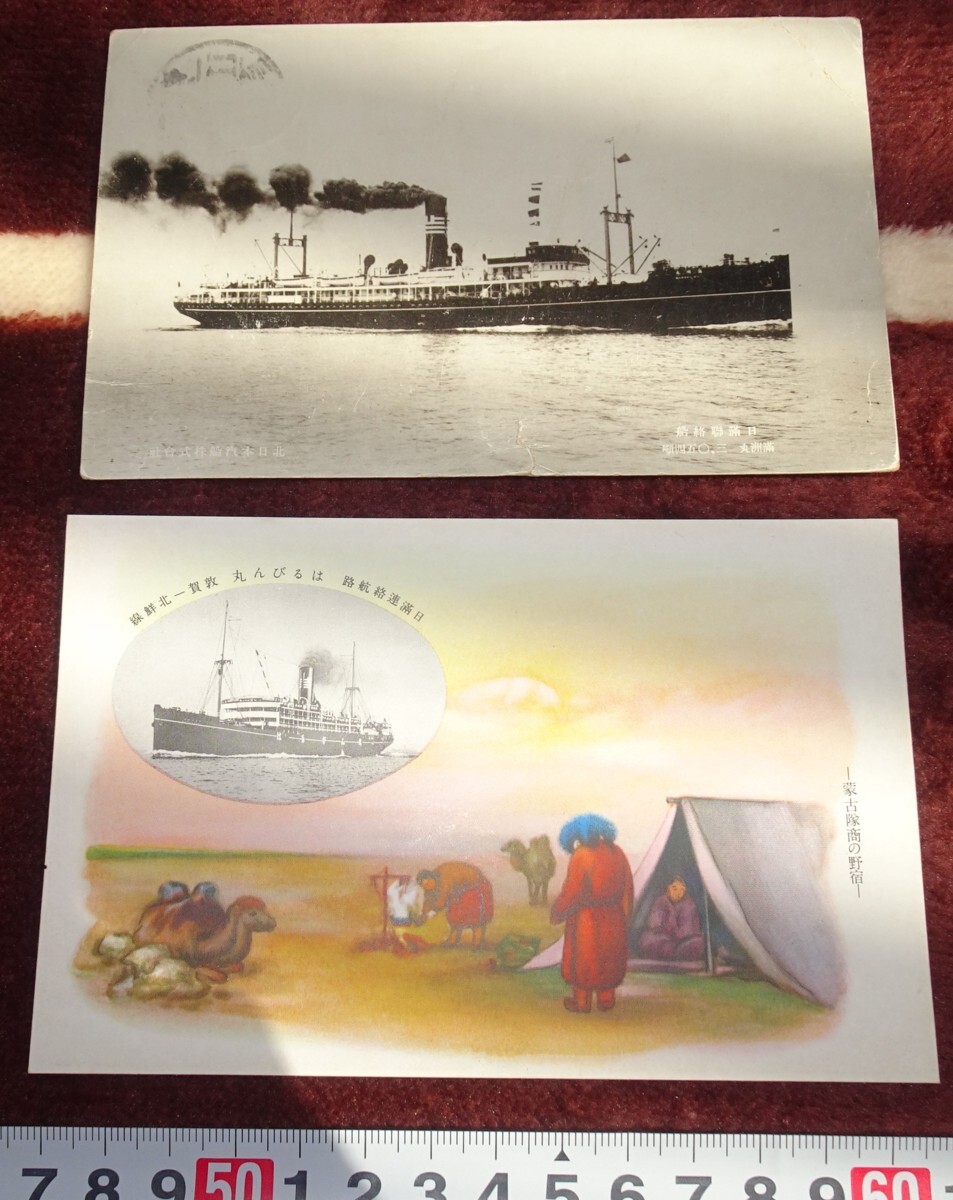 रेयरबुकक्योटो एम672 मंचूरिया कितानिप्पोन किसेन जापान-मंचूरिया नौका मंशूमारु हारुबिनमारू चित्र पोस्टकार्ड 192 वर्ष शिंक्यो डालियान चीन, चित्रकारी, जापानी पेंटिंग, फूल और पक्षी, पक्षी और जानवर