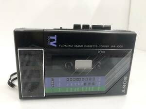 SONY ソニー TV/FM/AM 3BAND CASSETTE-CORDER WA-3000 カセットプレーヤー ラジオ 動作未確認 現状品 AD011000