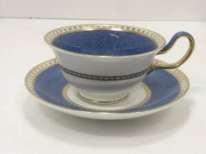 WEDGWOOD ウェッジウッド ULANDER POWDER BLUE ユーランダー パウダー ブルー カップ＆ソーサー アンティーク 洋食器 AD069060