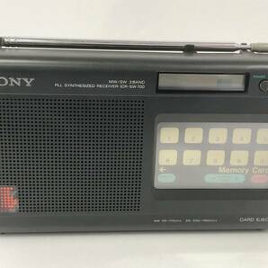 SONY ソニー ICR-SW700 MW/SW 2BAND PLL SYNTHESIZED RECEIVER ポータブルラジオ オーディオ 動作確認済 現状品 AD012000の画像1