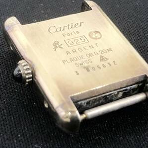 Cartier カルティエ must de Cartier PARIS 925 ARGENT マストタンク 手巻き レディース 腕時計 動作品 現状品 AD081000の画像7