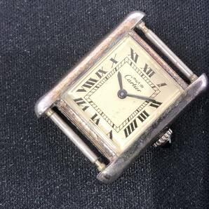 Cartier カルティエ must de Cartier PARIS 925 ARGENT マストタンク 手巻き レディース 腕時計 動作品 現状品 AD081000の画像1