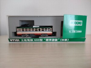 【ジャンク品】MODEMO NT101土佐電鉄600形標準塗装　М車　ヘッドライト点灯加工あり