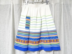 新品 80年代 ビンテージ 日本製 GrandSlam Munsingwear テニス スカート 花柄 サイズ7 W61 昭和 レトロ 当時物