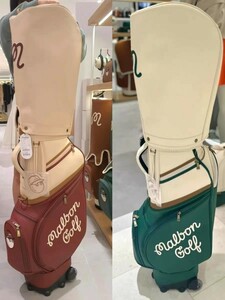 再入荷★キャリー付きmalbon golf ●マルボンゴルフ　キャディバッグ　ゴルフバッグ　カラーグリーン