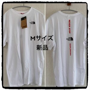 【新品　未使用】THE NORTH FACE ノースフェイス　半袖　Tシャツ ホワイト　白　バックプリント Mサイズ　海外限定