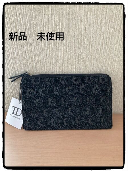 【新品 未使用】True Decadence ハンドバッグ スモールバッグ ポーチ 結婚式 パーティー ビーズ タグ付き