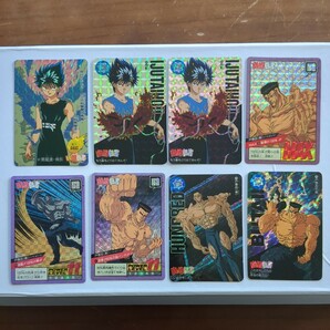 幽遊白書 カードダス 綺羅まとめ売り 疑似角 厚紙カード NO.45 浦飯幽助 No.304仙水&樹 含む36枚 おまけノーマル127枚 アマダ PPカードの画像7