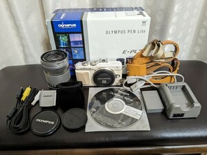 【良品】動作確認済 OLYMPUS オリンパス PEN Lite E-PL7 ミラーレス一眼 ボディ 望遠レンズ M.ZUIKO DIGITAL 40-150mm 4.0-5.6 