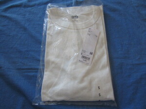 未開封 長期保管品 UNIQLO U ユニクロU HT00270nx-JP 8104 NW101 クルーネックT（半袖）00 White 丸首型 チェスト 78～84㎝ Sサイズ 綿100%