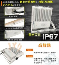 即納 超薄型 投光器 スイッチ付き LED投光器 100w led作業灯 3mコード 6500K 12000LM IP67 角度調整 AC85-265V 1年保証 送料無料sld100_画像6