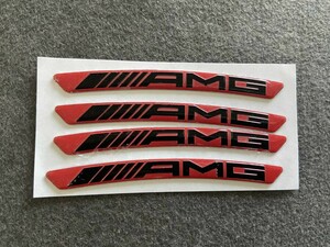 ◆メルセデスベンツ AMG◆1◆ホイールリム ステッカー 装飾バッジ デカール スタイリング アルミ 車用 傷を隠す 4枚セット 