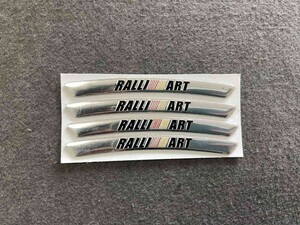 ◆三菱 RALLI///ART◆15◆ホイールリム ステッカー 装飾バッジ デカール スタイリング アルミ 車用 傷を隠す 4枚セット 