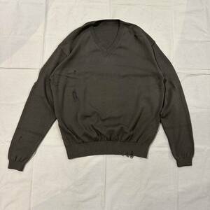 24SS 新品 uniform experiment ユニフォームエクスペリメント DAMAGED V NECK KNIT ニット fragment design フラグメントデザイン KHAKI 2