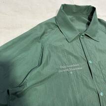 24SS 新品 Mountain Research マウンテンリサーチ Coach Shirt コーチジャケット ナイロンシャツ GREEN_画像2