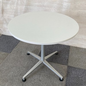 中古 ITOKI イトーキ 丸テーブル ホワイト 白 カフェテーブル ダイニングテーブル 丸型 円形テーブル 丸テーブル 北欧 モダン かわいい