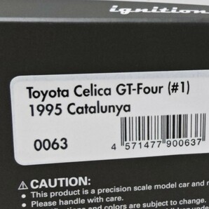 ignition model IG 0063 1/43 Toyota Celica GT-Four (#1) 1995 Catalunya イグニッションモデル トヨタ セリカの画像7