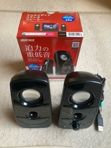 BUFFALOマルチメディアステレオスピーカー　BSSP28UBK 中古美品