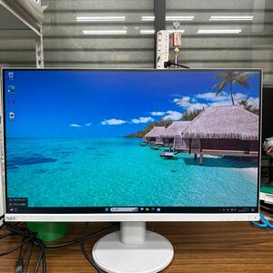 junk-53 NEC AS241F 24インチ液晶モニター　フルHD HDMIで検品 フレームレス 画面キズ小 電源ケーブル付き