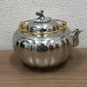 ●【ROYAL SELANGOR/ロイヤル セランゴール】PEWTER/ピューター メロンコレクション ティーポット/錫製コースター×6枚★22704の画像3