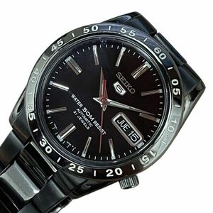 ★【SEIKO/セイコー】SEIKO 5/セイコー 5 7S26-02T0 自動巻き 稼働 腕時計 裏スケ ブラック文字盤 メンズ コレクション★15212