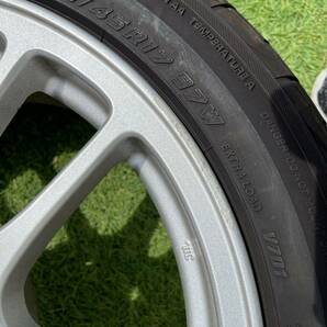 直接取引歓迎 ランサーエボリューション 純正ホイール ENKEI製 8J+38 ADVAN FLEVA 235/45R17 バリ溝 4本セット CT9A CT9W 流用の画像3