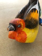 G517 送料無料　鳥　置物　美品　木彫り　飾り物_画像8