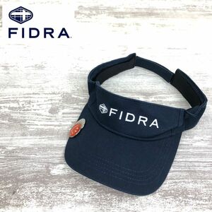 M2063-U-N◆FIDRA フィドラ サンバイザー ゴルフ 刺繍ロゴ シンプル カジュアル スポーティー 装飾品付き◆size 頭周り約55cm ネイビー