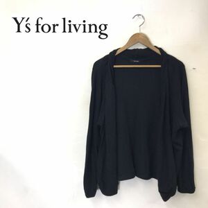 M2658-G◆Y's for living ワイズフォーリビング カーディガン◆sizeM 綿100% ブラック 無地 レディース アウター 長袖 トップス シンプル