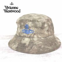 M2630-F◆ 美品 ◆ vivienne westwood ヴィヴィアンウエストウッド コーデュロイバケットハット キャップ ◆ size FREE コットン 古着_画像1