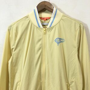 M2541-F-N◆ BEAMS GOLF ビームスゴルフ ジャケット ジップアップブルゾン ◆ sizeL ポリエステル100 イエロー 古着 レディース 春の画像3