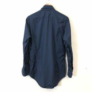 M2539-F-N◆ makers shirt 鎌倉 メーカーズシャツ 長袖シャツ トップス ◆ size39-83 コットン100 ネイビー 紺 単色 古着 メンズ 春の画像6