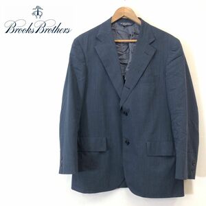 M2533-F-N◆ Brooks Brothers ブルックスブラザーズ テーラードジャケット シングル 背抜き ◆ size38 ウール ネイビー 古着 メンズ 春