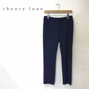 M2555-G◆theory luxe セオリーリュクス パンツ◆size36 ネイビー 無地 レディース ボトムス 長ズボン オフィス カジュアル シンプル 紺色