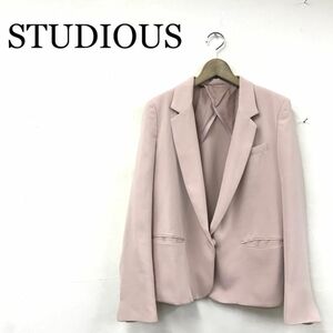 M2337-R◆日本製 STUDIOUS ステュディオス テーラードジャケット◆サイズ1 レディース 婦人 春服 入学式 背抜き ピンクベージュ