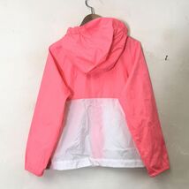 M2368-D◆ THE NORTH FACE ノースフェイス ウインドブレーカー フルジップ キッズ 女の子 ◆size6 XS ピンク ホワイト ポリエステル_画像6