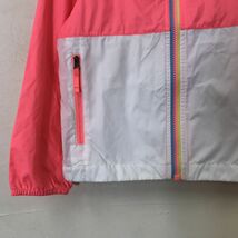 M2368-D◆ THE NORTH FACE ノースフェイス ウインドブレーカー フルジップ キッズ 女の子 ◆size6 XS ピンク ホワイト ポリエステル_画像4