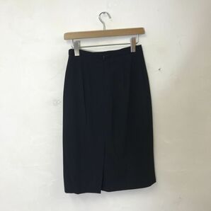 M2240-G◆美品◆Max Mara マックスマーラ タイトスカート◆size40 ブラック 無地 レディース ボトムス フリル フレア フォーマル スーツ 黒の画像4