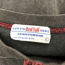 A591-F-N◆ Levis red リーバイスレッド 半袖Tシャツ カットソー ロゴ トップス ◆ sizeL コットン100 ブラック 古着 メンズ 春夏_画像7