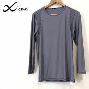 A535-F◆ CW-X ワコール インナーカットソー トップス Tシャツ ◆ sizeM ナイロン ポリウレタン グレー 古着 メンズ スポーツウェアの画像1