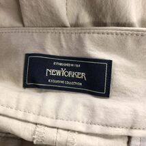 A532-F◆ NEWYORKER ニューヨーカー ワイドパンツ ボトムス サイドファスナー ◆ size11 コットン ナイロン ベージュ 古着 レディース 春_画像7