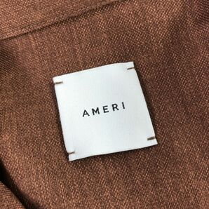 A525-F◆ 美品 ◆ AMERI アメリ ロングコート ワンピース トップス ◆ ポリエステル100 ブラウン 古着 レディース 春の画像8