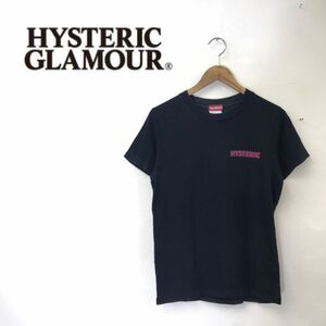 A256-G-S◆美品◆hysteric glamour ヒステリックグラマー Tシャツ◆sizeFree コットン100% 日本製 ブラック 無地 レディース トップス 半袖