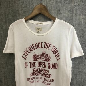 A235-T-S◆90s◆ralph lauren ラルフローレン 半袖Tシャツ プリント プルオーバー◆sizeXXS ホワイト ユニセックス トップス コットンの画像3