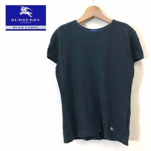 A192-F-S◆ BURBERRY blue label バーバリーブルーレーベル 半袖Tシャツ カットソー ◆ size38 コットン100 ブラック 古着 レディース 春夏