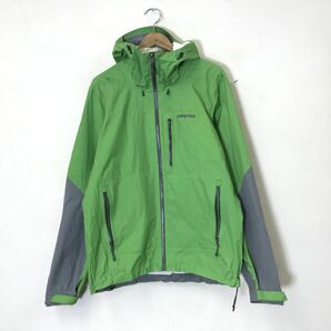 A265-N◆ patagonia パタゴニア トレントシェルジャケット 防水 レインウェア 脇ベンチレーション ◆ sizeM グリーン系 ナイロンの画像2