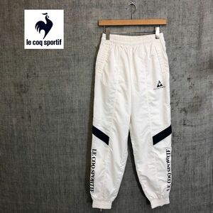 A104-T◆le coq sportiff ルコックスポルティフ ポリエステルパンツ シャカパンツ ゴム◆sizeS ホワイト メンズ ボトムス ポリエステル100