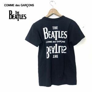 A799-D◆ COMME des GARCONS THE BEATLES コムデギャルソン ビートルズ Tシャツ カットソー プリント◆sizeXS ブラック コットン