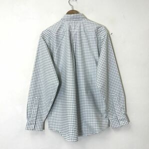 A794-N◆美品◆ L.L.Bean エルエルビーン オックスフォードシャツ BD ボタンダウン トップス ◆ size15 1/2 グリーン チェック コットンの画像6